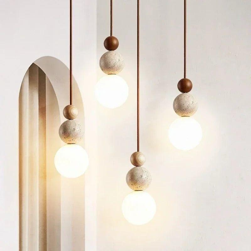 Hikari Wabi-Sabi Pendant Lamp – Elegant Natural Illumination