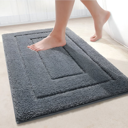 Mikrofiberbademåtte 41x61 cm i mørkegrå – blød og vandabsorberende
