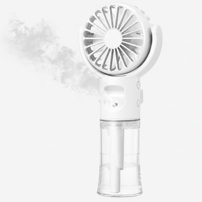 Miniventilator med vandspray – ideel til rejser