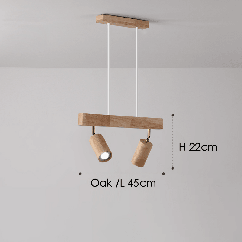 Massivt træ loftspot – 1 spot, minimalistisk udtryk