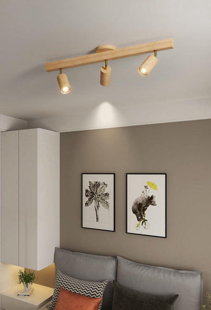 Justerbar loftspot i hvid eg – gangarrangement