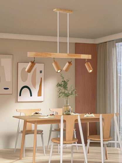 Loftspot i træ set fra siden – drejeligt spothovede
