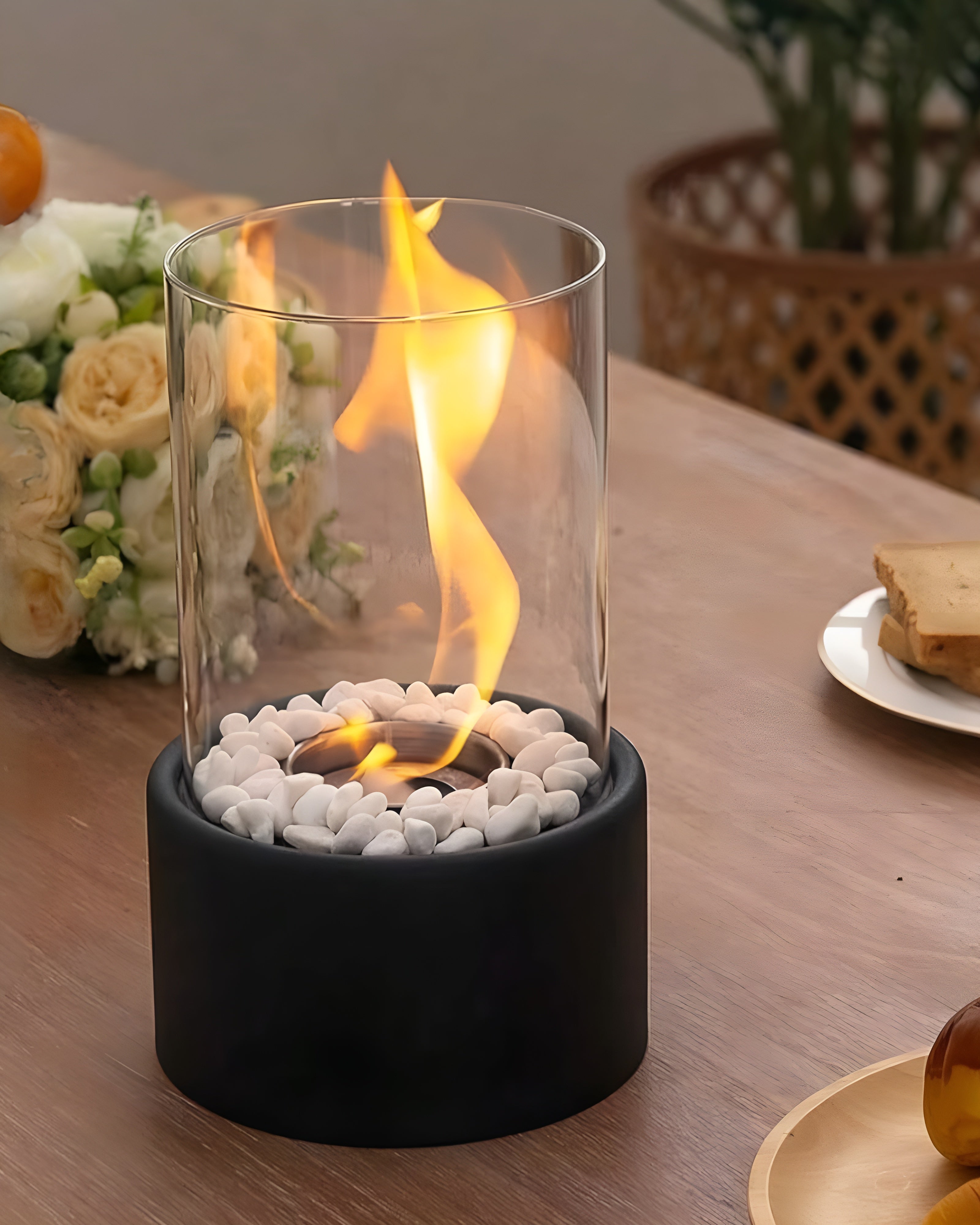 NordFlamme Table Fireplace – Elegant Bioethanol Ambiance