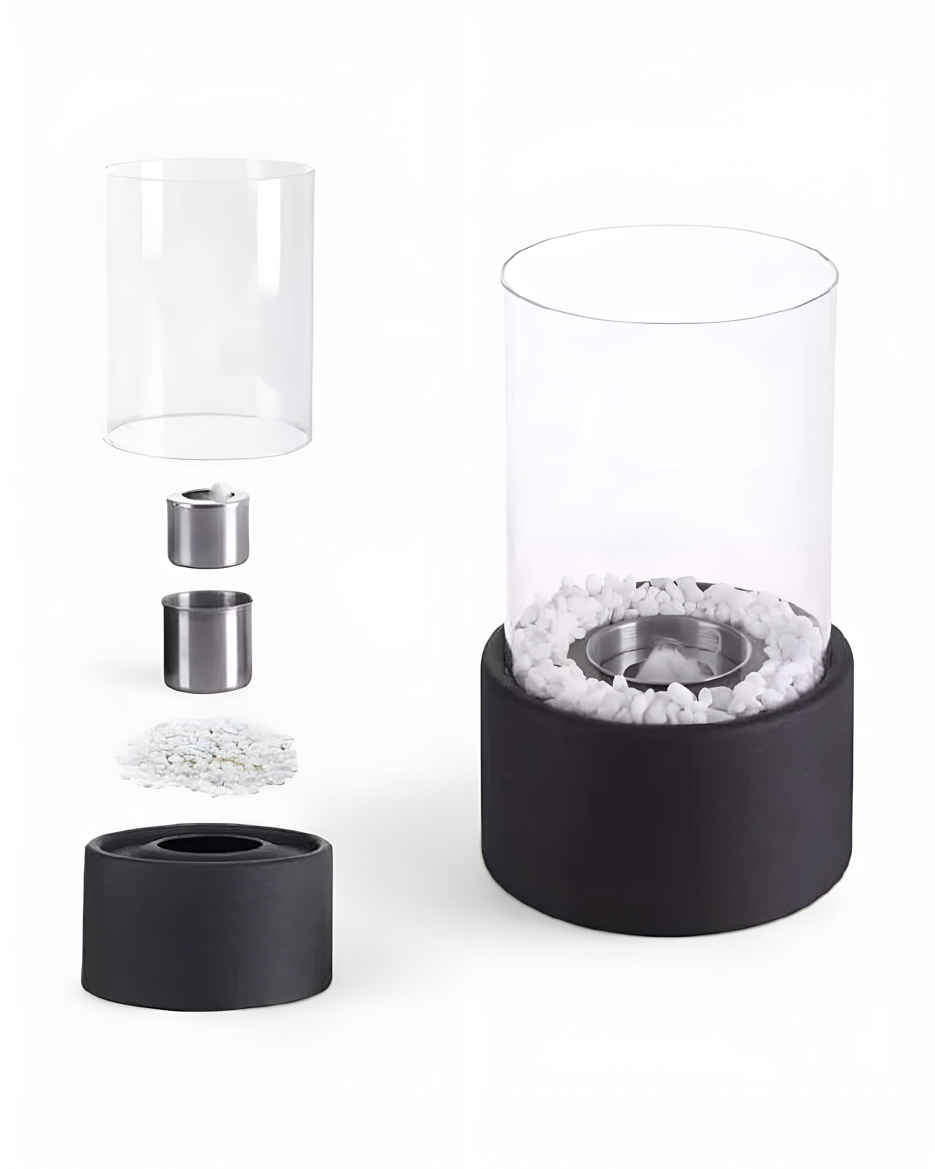 NordFlamme Table Fireplace – Elegant Bioethanol Ambiance