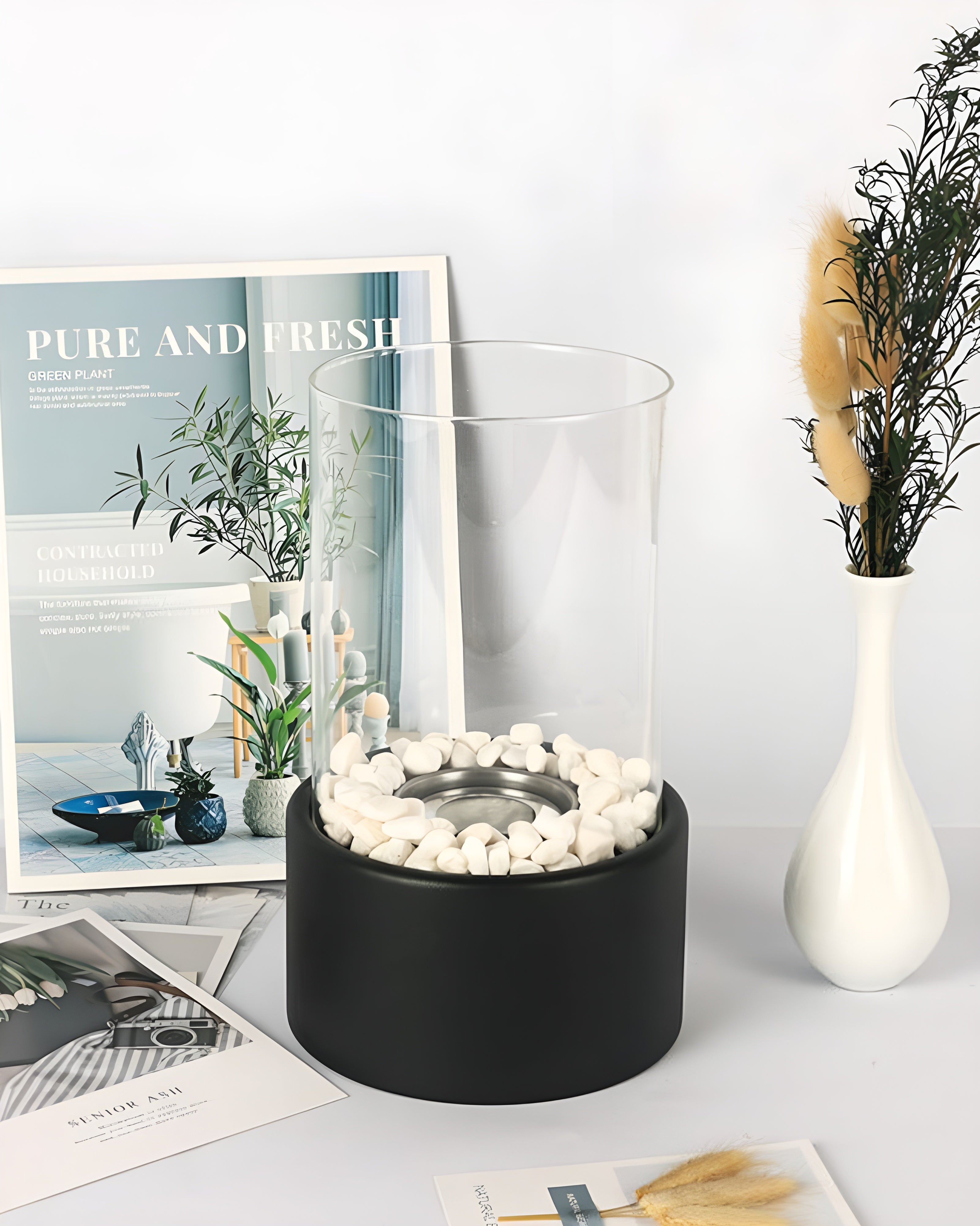 NordFlamme Table Fireplace – Elegant Bioethanol Ambiance