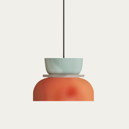 Loftlampe navy og gul – stilfuld belysning til stuen