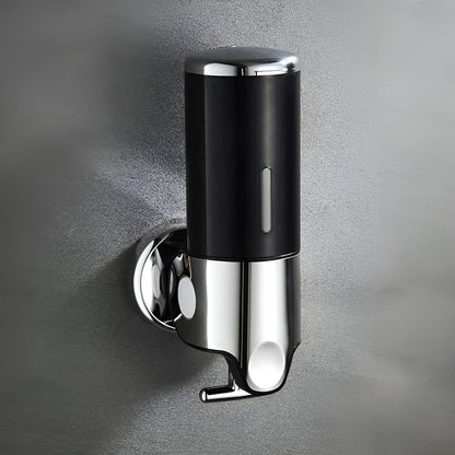 Vægmonteret sæbedispenser, 1 stk., Sort – elegant sæbedispenser med marmorlook