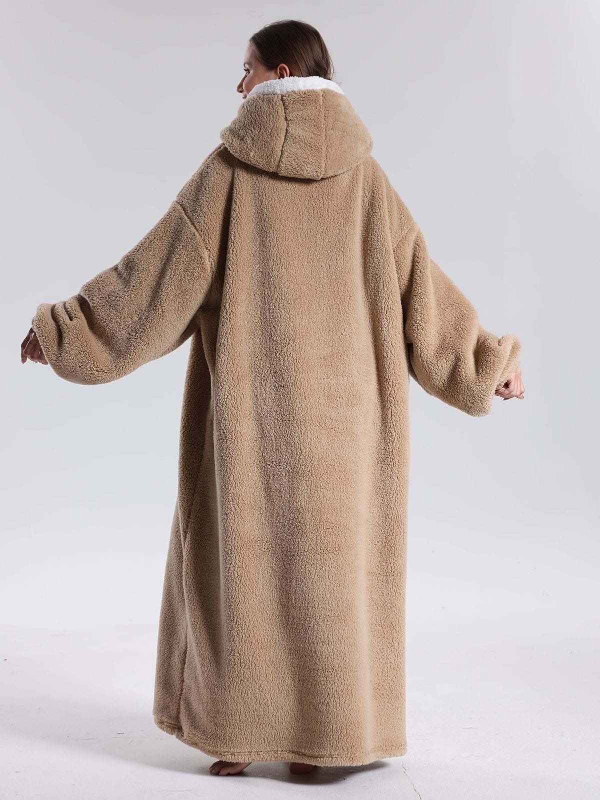 Stor lomme på forsiden af hoodie-tæppe