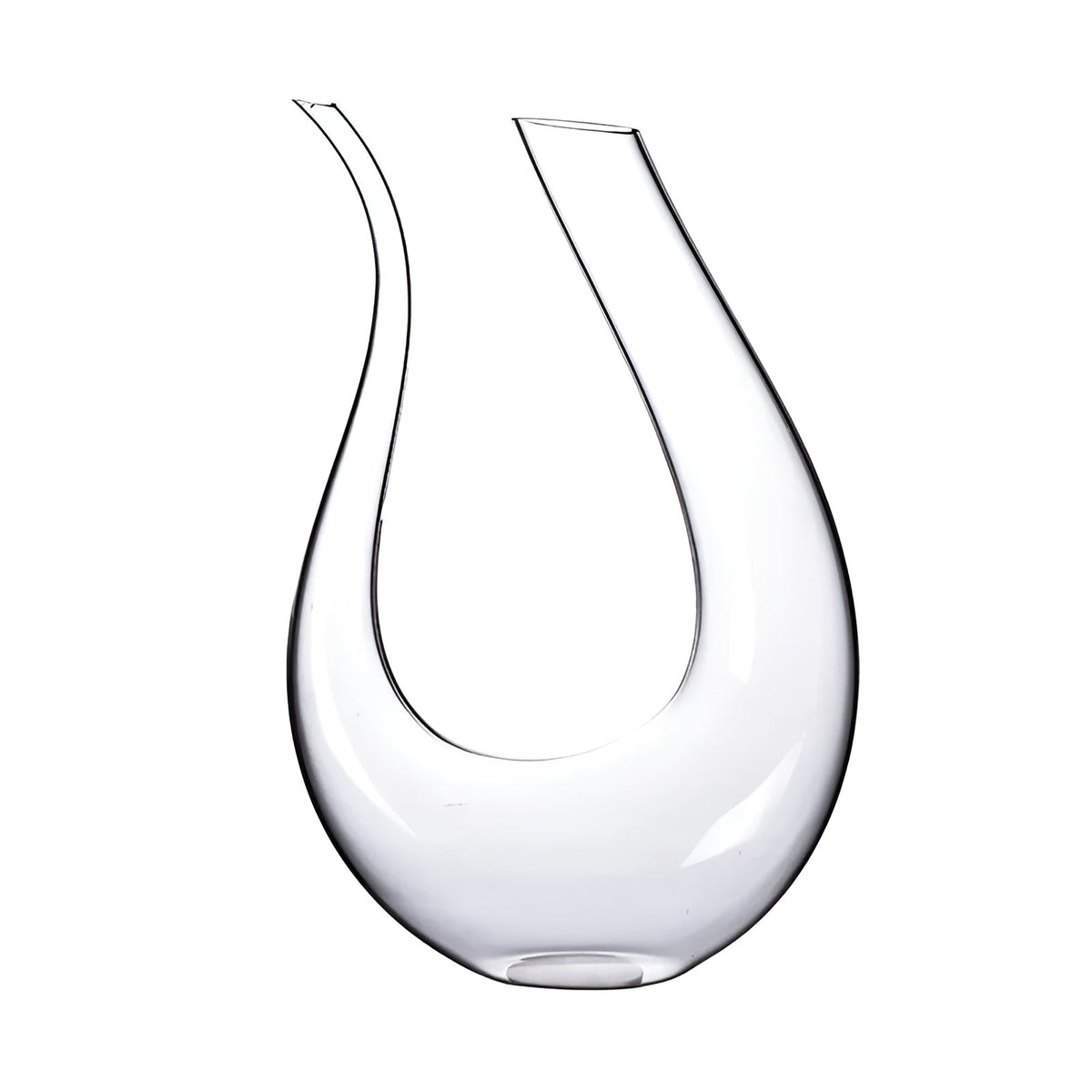 Transparent vinkaraffel med belufter til hjemmebaren – elegant og funktionel