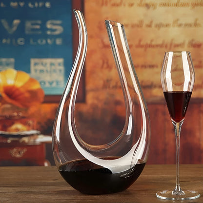 Vinkaraffel på 1500 ml i blyfrit krystalglas – detaljebillede af belufter