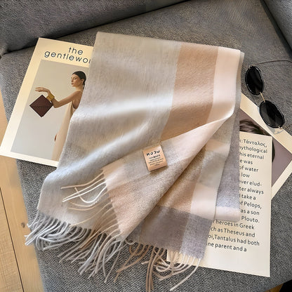 Ternet ulskærf til damer – farve M, 32x188 cm